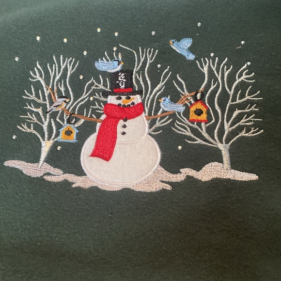 Hasting & Smith Christmas Holiday Snowman Fleece Sweatshirt - Picture 2 of 6